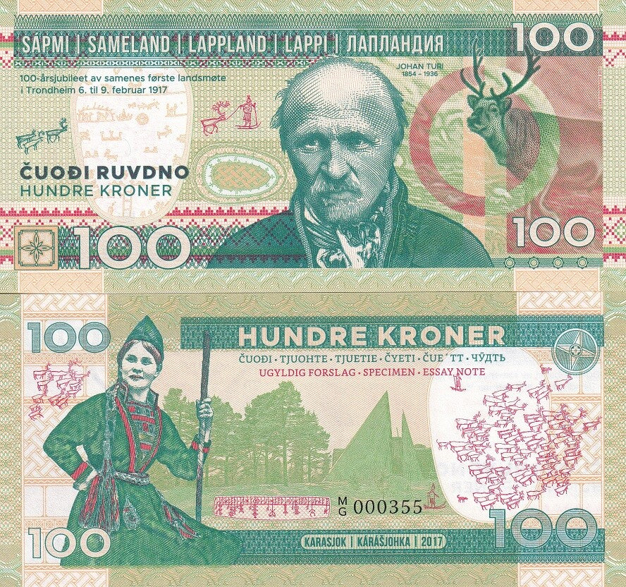 LAPLAND (FINLAND) 100 KRONER 2017 GABRIS Moose ART Fantasy