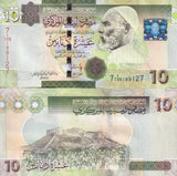 Libya 10 Dinars ND 2009 P 73 UNC