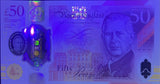 Great Britain 50 Pounds 2023/2024 P 401 ENGLAND King Charles III Polymer UNC
