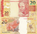 Brazil 20 Reais 2010 2023 P 255f UNC , Fernando Haddad & Roberto Campos Neto