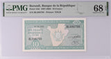 Burundi 10 Francs 2001 P 33 d Superb Gem UNC PMG 68 EPQ Top Pop