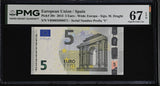 Euro 5 Euro 2013 P 20 V Spain VB Superb Gem UNC PMG 67 EPQ