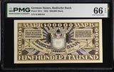 Germany 500000 Mark 1923 P S911 Gem UNC PMG 66 EPQ