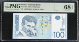 Serbia 100 Dinara 2012 P 57 a Superb Gem UNC PMG 68 EPQ