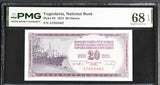 Yugoslavia 20 Dinara 1974 P 85 Superb GEM UNC PMG 68 EPQ TOP POP