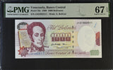 Venezuela 1000 Bolivares 1998 P 76 c Superb Gem UNC PMG 67 EPQ