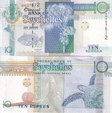 Seychelles 10 Rupees ND 2013 P 42 New sign UNC