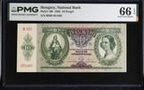 Hungary 100 Pengo 1936 P 100 Gem UNC PMG 66 EPQ , Patrona Hungariae