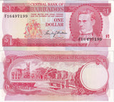 BARBADOS 1 Dollar ND 1973 P 29 AUnc