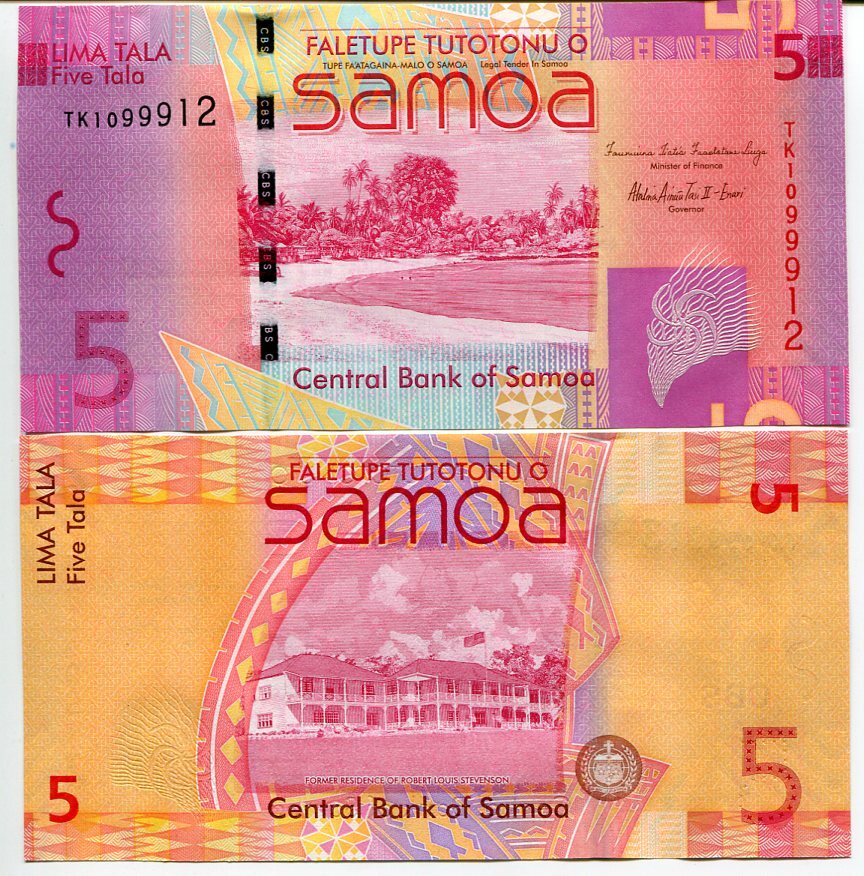 Western Samoa 5 Tala 2012 P 38 b UNC
