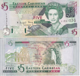 East Caribbean 5 Dollars 2003 Grenada P 42 g UNC