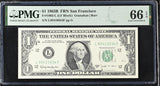 United States 1 Dollar USA 1963B P 443 San Francisco Gem UNC PMG 66 EPQ