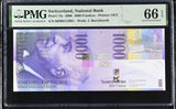 Switzerland 1000 Franken 2006 P 74 c Gem UNC PMG 66 EPQ