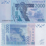 West African State TOGO 2000 Francs 2003/2025 P 816T UNC