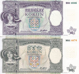 MORAVIA Set 2 Pcs 50 100 KORUN PRIVATED ISSUED 2020 CASTLE HRAD MIKULOV