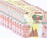 Madagascar 500 Ariary 2017 P 99 UNC Lot 5 Pcs