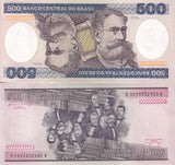 Brazil 500 Cruzeiros ND 1981-1985 P 200 b UNC ,Internal pacification
