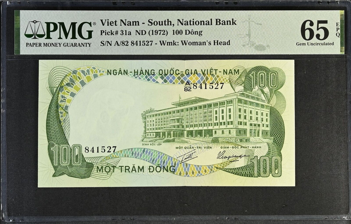 South Vietnam 100 DONG ND 1972 P 31 a Gem UNC PMG 65 EPQ