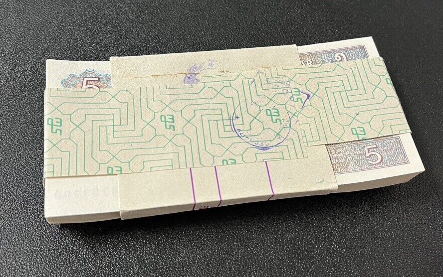 Myanmar 5 Kyats ND 1996 P 70 UNC LOT 100 PCS 1 Bundle Little Tone