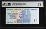 Zimbabwe 100 Trillion Dollars 2008 P 91 About UNC PMG 53 EPQ Chiremba Rock