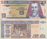 Guatemala 5 Quetzales 2024 2026 New Sign Date P 122Ai UNC ,Barrios, Classroom