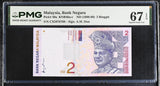 Malaysia 2 Ringgit ND 1996-1999 P 40 a Superb Gem UNC PMG 67 EPQ