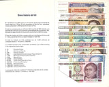 Peru SET 11 UNC 10-50000-1000000 Intis in official folder 1987-1990 Folder