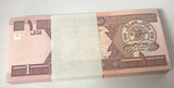 Afghanistan 1 Afghanis 2002 P 64 UNC LOT 100 PCS 1 BUNDLE