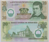Honduras 20 Lempiras 2008 Polymer P 95 UNC