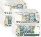 Brazil 500 Cruzados ND 1986-1988 P 212 c UNC LOT 20 PCS