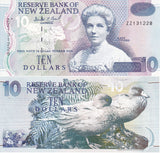 New Zealand 10 Dollars ND 1992 ZZ Replacement P 178 UNC + DOT See Scan
