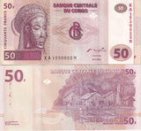 Congo 50 Francs 2000 P 91 UNC