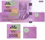 Comoros Set 2 x 3 = 6 UNC 5000 10000 Francs 2025 / 2026 P NEW LOGO + ONE Sign
