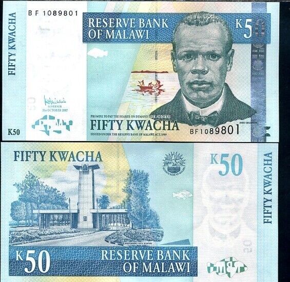 Malawi 50 Kwacha 2007 P 53 c UNC