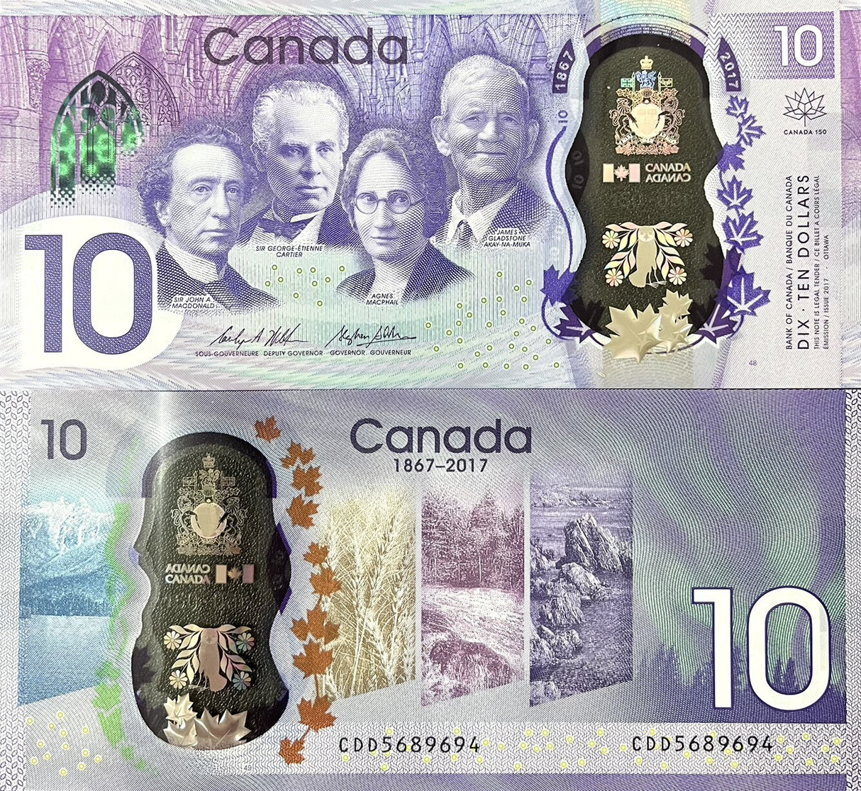 Canada 10 Dollars 2017 P 112 Polymer Commemorative UNC