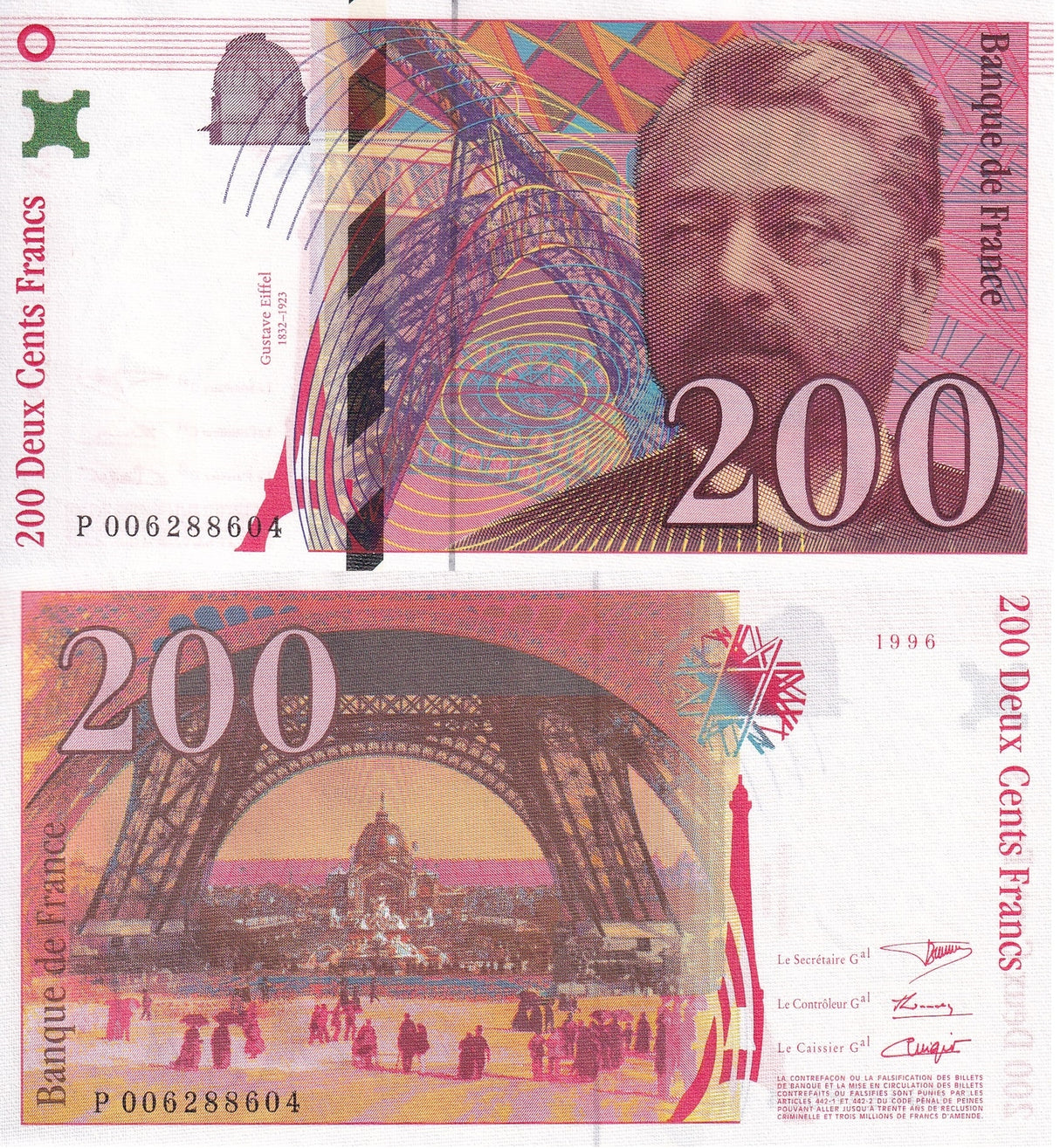 France 200 Francs 1996 P 159 UNC