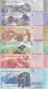 Venezuela Set 6 UNC 500 1000 2000 5000 10000 20000 Boliva 2016/2017 P 94-100