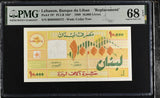 Lebanon 10000 Livres 1998 P 76* Replacement Superb Gem UNC PMG 68 EPQ