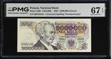 Poland 2000000 Zlotych 1992 P 158 b Superb Gem UNC PMG 67 EPQ