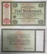 Germany Konversionskasse 5 Reichsmark 1933 P 207 Spcecimen (cancelled) UNC