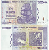 Zimbabwe 10 Billion Dollars 2008 P 85 AUnc