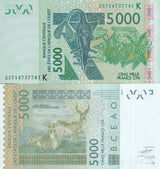 Ivory Coast West African States 5000 Francs 2023 P 717 K UNC