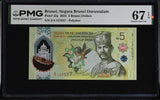 Brunei 5 Brunei Dollars 2024 P 42 a Polymer Superb Gem UNC PMG 67 EPQ