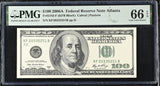 United States 100 Dollars USA 2006A P 528 F Atlanta Gem UNC PMG 66 EPQ
