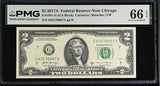 United States 2 Dollars Usa 2017A P 545 C Chicago Gem UNC PMG 66 EPQ