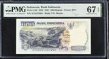 Indonesia 1000 Rupiah 1992 / 1997 P 129 f Superb Gem UNC PMG 67 EPQ
