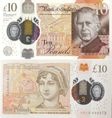GREAT BRITAIN 10 Pounds 2023 2024 P 399 King Charles III Polymer AUnc