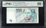 Slovakia 200 Korun 2006 P 45 Gem UNC PMG 66 EPQ