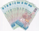 Sri Lanka 50 Rupees 2010 P 124 a UNC LOT 10 PCS