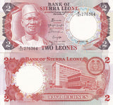 Sierra Leone 2 Leones 1985 P 6 h UNC